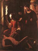 LA TOUR, Georges de The Dream of St Joseph sf oil